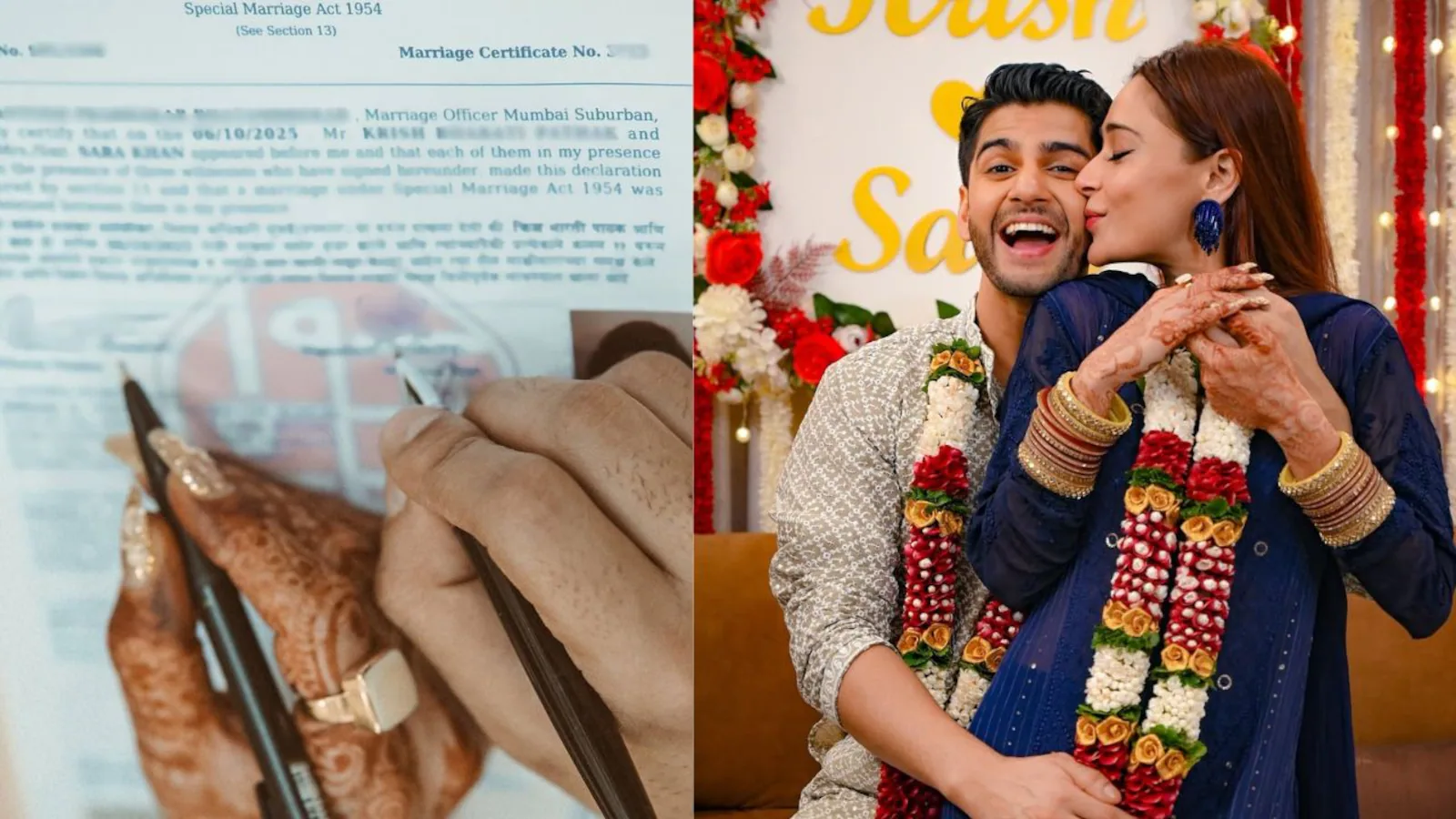 Saaraa Khan Gets Married To Krish Pathak In Court Ceremony 14 Years After Divorce